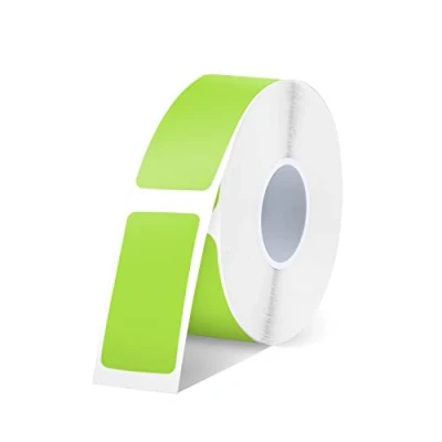Afbeelding van SUPVAN E10 zelfklevende etiketten, thermische waterdicht, geschikt voor thuis, kantoor, school, compatibel met E10/E16 labelapparaten, 14 mm x 30 mm, 220 stuks/rol (groen)