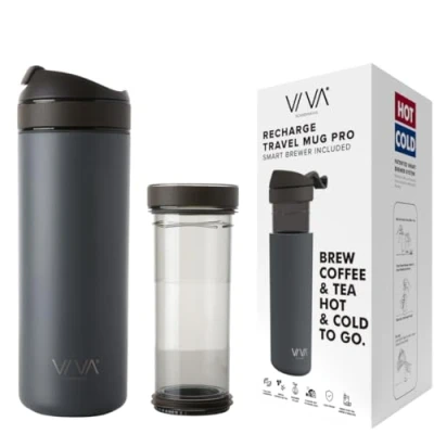 Afbeelding van Viva Recharge Drinkbeker met Filter 460 ml Roestvast Staal Grijs