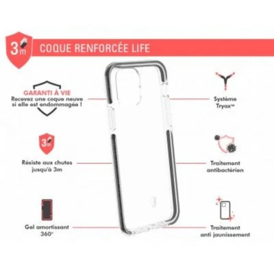 Afbeelding van Force Case, Versterkte hoes Geschikt voor Apple iPhone 11 Pro LIFE, Transparant