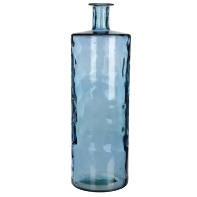 Afbeelding van Mica Decorations Guan Vaas Fles H75 x Ø25 cm Glas Blauw