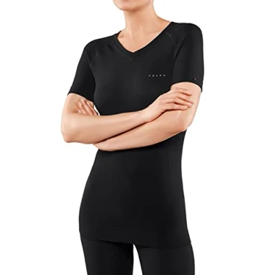 Afbeelding van FALKE Functioneel shirt met korte mouwen Wool Tech Light scheerwol dames zwart blauw ademend ondergoed voor warme sport sneldrogend gemiddelde tot koude temperaturen 1 stuk, (3000)