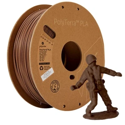 Image de Polymaker PolyTerra PLA Army Brown 1,75 mm 1 kg