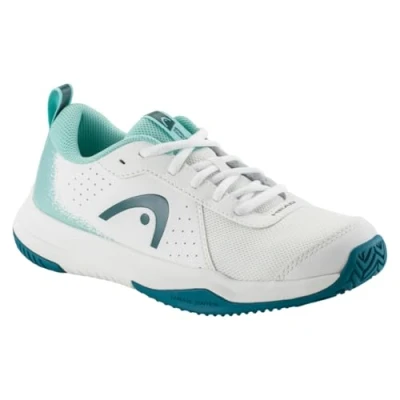 Afbeelding van Head Sprint Court 4.0 Tennisschoenen voor alle ondergronden kinderen, Maat: 34.5, White/turquoise Imitatieleer/ textiel