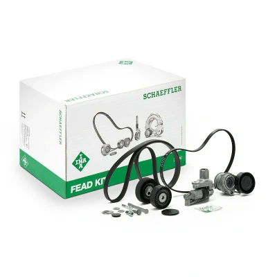 Afbeelding van INA 529 0053 10 Poly V riem set Generatorvrijloop controleren en indien nodig vervangen BMW: 3 Convertible, Saloon, X5
