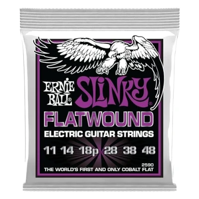 Afbeelding van Ernie Ball EB2590 11 48 Power Slinky Flatwound Elektrische gitaarsnaren