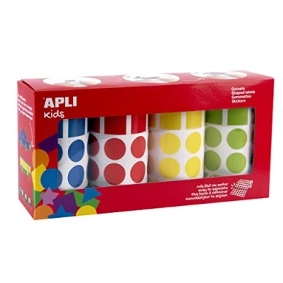 Afbeelding van APLI Kids Gekleurde stickers 3 vormen 20 mm