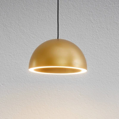 Afbeelding van LOOM DESIGN LED hanglamp Curve goudkleurig aluminium Ø 14cm