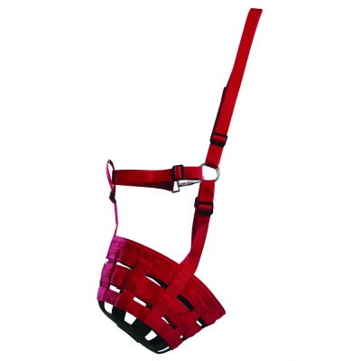 Afbeelding van Waldhausen Grasmuilkorf Gevoerd Zwart Paardenaccessoires Full