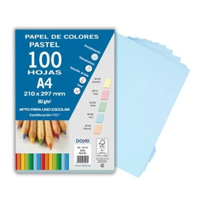 Afbeelding van DOHE 30193 100 vellen A4, 80 g, pastelblauw