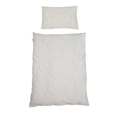 Image de roba Parure de Lit Bébé Réversible miffy 2 Pièces 100% Coton Doux Housse Couette 100 x 135 cm + Taie d&#039;Oreiller 40 60 Gris/Motif Petits Lapins