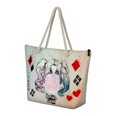 Afbeelding van Karactermania Harley Quinn Mad Love Soleil strandtas, Beige, 52 x 37 cm, één maat, zon, Love, Sun strandtas