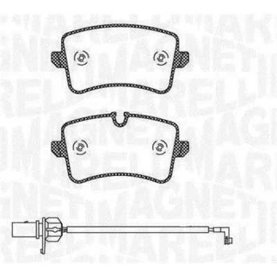 Afbeelding van MAGNETI MARELLI 363916060676 Remblokkenset Met ingebouwde slijtagesensor AUDI: A6 C7 Avant, A4 B8 Saloon, PORSCHE: Macan