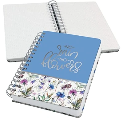 Afbeelding van Sigel Jolie Misty Meadows JN619 Notitieblok met spiraalrug Dotted, (punten) Violet, Blauw, Groen Aantal paginas: 240 DIN A5