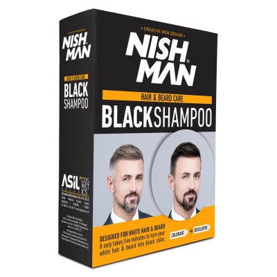 Afbeelding van Black Shampoo Hair&amp;beard Care 2x200ml