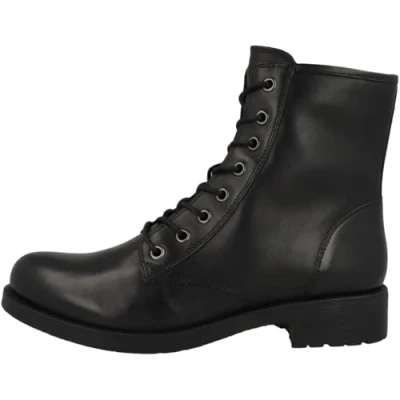 Afbeelding van Geox Veterboots black, Dames, Maat: 40, Black Leer