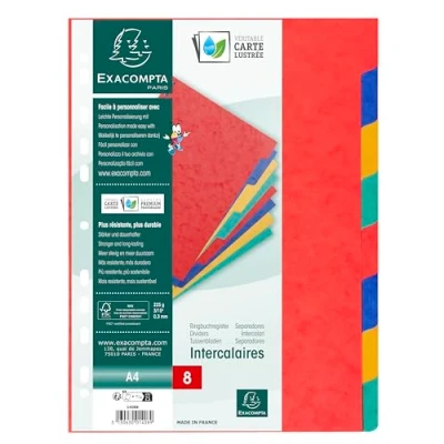 Afbeelding van Exacompta 1408E 25x INTERCAL. A4 CARTE L