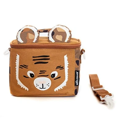 Afbeelding van Les Deglingos Koeltas Tijger Junior 20 Cm Polyester Bruin
