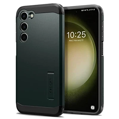 Image de Spigen Tough Armor Coque de protection pour téléphone portable polycarbonate, polyuréthanne thermoplastique (TPU) noir Samsung Galaxy S23