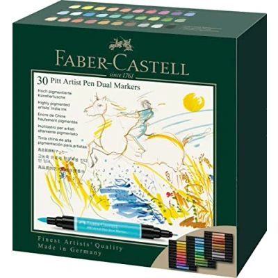 Afbeelding van Faber Castell tekenstift Pitt Artist Pen duo marker 30 stuks FC 162030