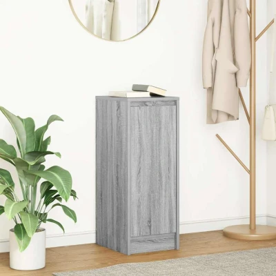 Afbeelding van vidaXL Dressoir 29,5x34x76 cm bewerkt hout grijs sonoma eikenkleurig
