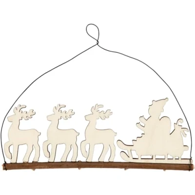 Afbeelding van Creotime Houten Kerstdecoratie 8 Cm Blank