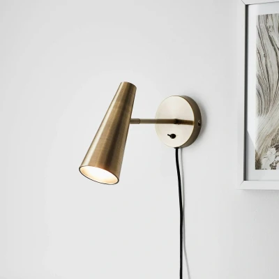 Afbeelding van Wandspot Peak, 1 lamp, messing antiek