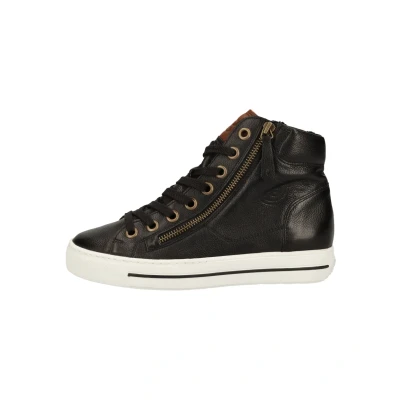 Afbeelding van Paul Green Sneakers hoog, Dames, Maat: 35.5, Schwarz/mittelbraun 027