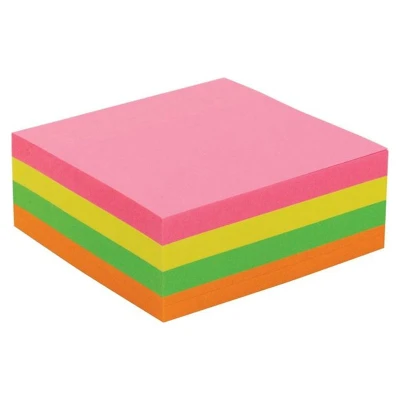 Afbeelding van Q CONNECT Quick Notes, ft 76 x mm, 320 vel, geassorteerde neonkleuren memoblok