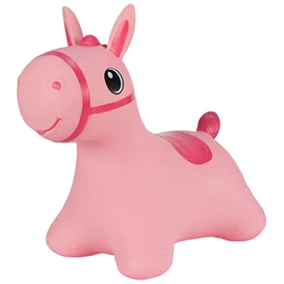 Afbeelding van Hoppimals Rubberen Springdier Roze Paardje een enorm en uniek springplezier