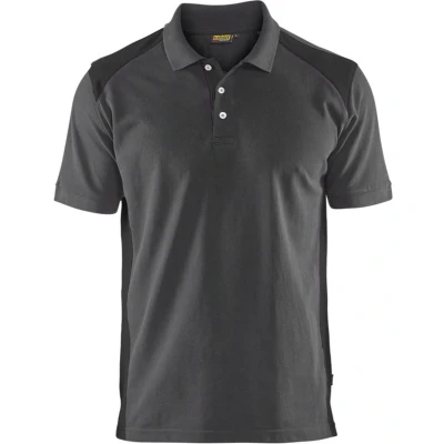 Afbeelding van Blaklader Poloshirt piqué 3324 1050 Medium Grijs/Zwart 4XL