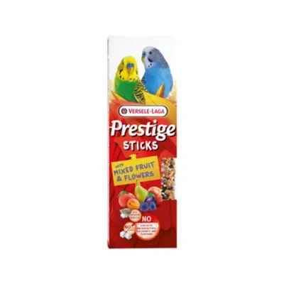Afbeelding van Versele Laga Prestige Sticks Kleine Parkieten Vogelsnack Fruit Paardenbloem 60 g 2 stuks