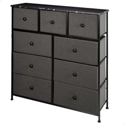 Afbeelding van Ladenkast Max Home Zwart Grijs Marmer 100 x 30 cm