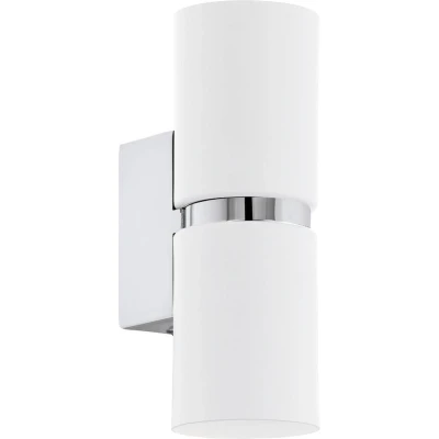 Afbeelding van EGLO Passa Wandlamp 2 Lichts Chroom, Wit