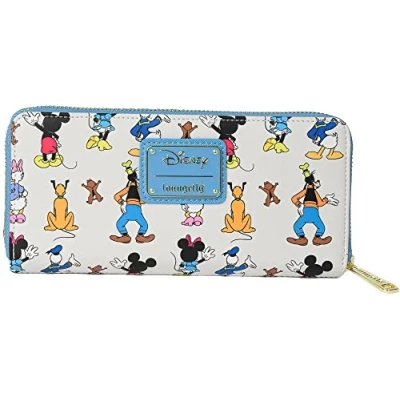 Afbeelding van Loungefly Disney Mickey Mouse Friends Vorwrts und Rckwrts Mini Rugzak Geldbrse, Blauw