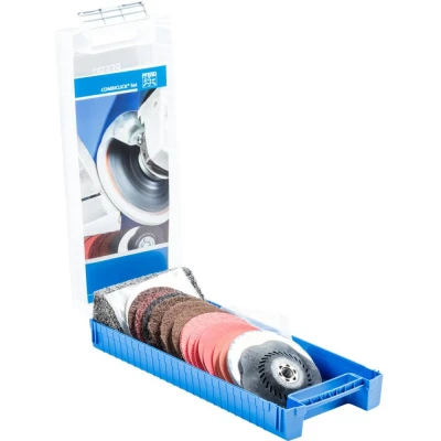 Afbeelding van PFERD 49350071 Combiclick set 19 delig Ø 115 mm M14 bewerkingen grof tot gepolijst voor haakse slijper Diameter 115 mm