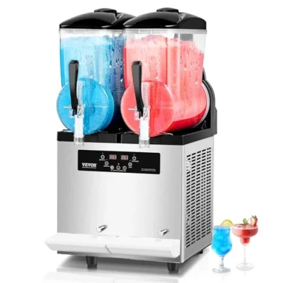 Image de VEVOR Machine à Granité Granitas Commerciale 2 Réservoirs de 12 L Boisson Glacée