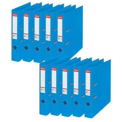 Afbeelding van Esselte 624071 ordner, met inkepingen, PVC, 50 mm, blauw
