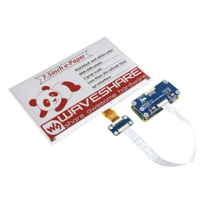 Afbeelding van Waveshare 7,5 inch E Paper Display Hoed (B) Module 800 x 480 Resolutie 3,3 V Ink Electronic Screen SPI Interface Rood Zwart Wit Driekleur voor Raspberry Pi Jetson Nano
