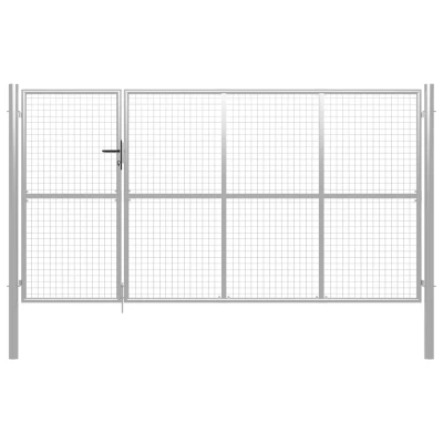Afbeelding van Poort 350x150 cm staal zilverkleurig