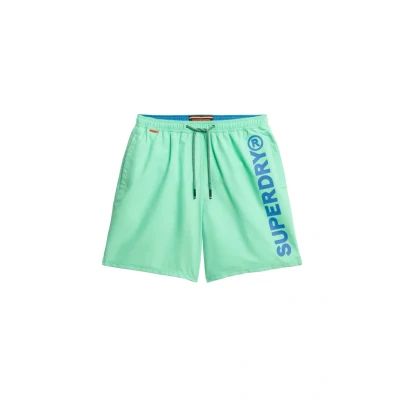 Afbeelding van Superdry Graphicinch Zwemshorts, Heren, Maat: Medium, Spring bud green