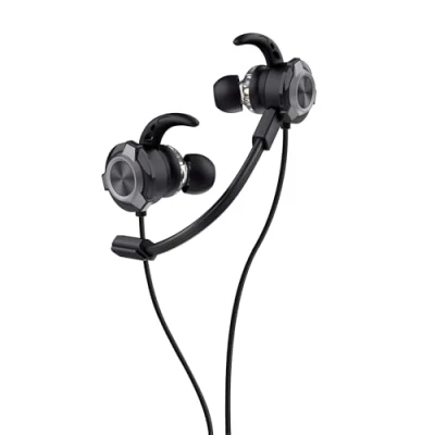 Afbeelding van Trust GXT 406 Pine gaming hoofdtelefoon voor Nintendo Switch PS5 PS4 Xbox PC, 3,5 mm, in ear met afneembare microfoon, lijnbediening, beschermhoes inbegrepen, zwart