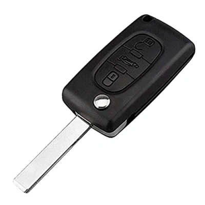 Afbeelding van OcioDual Sleutelhoes met 3 knoppen CE0523 VA2, compatibel Peugeot 206 207 306 307 308 407 Citroen C2 C3 C4 C5 C6