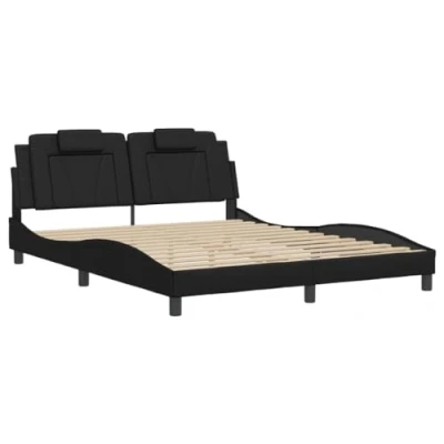 Afbeelding van vidaXL Bedframe met LED verlichting kunstleer zwart 160x200 cm