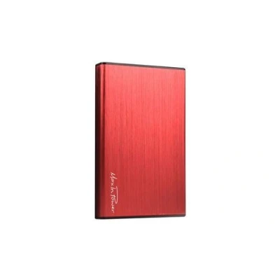 Image de Maxinpower boitier externe usb 3.0 en aluminium brossé pour disque dur 2.5&#039;&#039; sata iii (coloris rouge)