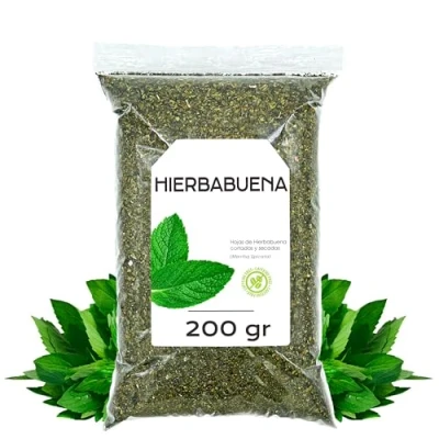 Image de Menthe Poivrée Tisane 200gr Infusion Thé Feuilles en Vrac (200 gr, hierbabuena)