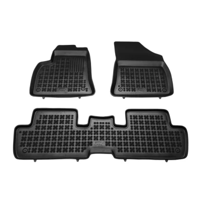 Afbeelding van REZAW PLAST 201306 Vloermatset Rubber voor en achter 3 Zwart Op maat gemaakt PEUGEOT: 3008 I