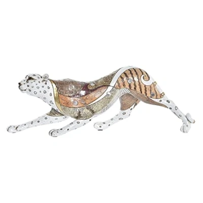 Afbeelding van Decoratieve Figuren Dkd Home Decor Wit Multicolour Oranje Wit/Oranje Luipaard Koloniaal 30 X 40 Cm 3
