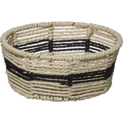 Afbeelding van 5Five Amazoni Fruitmand 30 cm Fruitschaal Schaal Zwart / Naturel