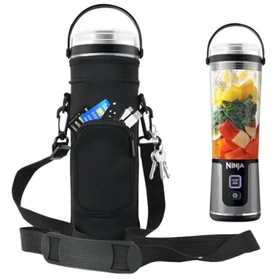 Afbeelding van Blender Draagbare opbergtas met schouderriem voor Ninja BC151EUBK/BC151EUNV/BC151EUCR/BC151EUEM/BC151EUPR/BC151EUWH Blast draadloze mixer, draagbaar, 530 ml (zwart)