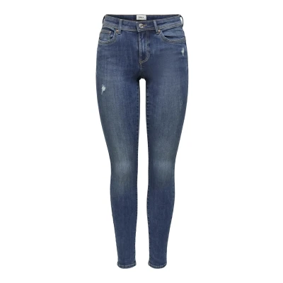 Afbeelding van ONLY Onlwauw LIFE MID Jeans Skinny Fit, Dames, Maat: 34x34, Medium blue denim